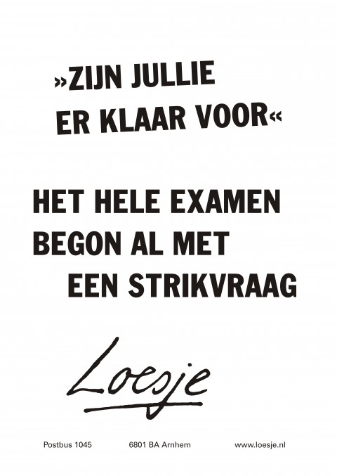 Loesje examen